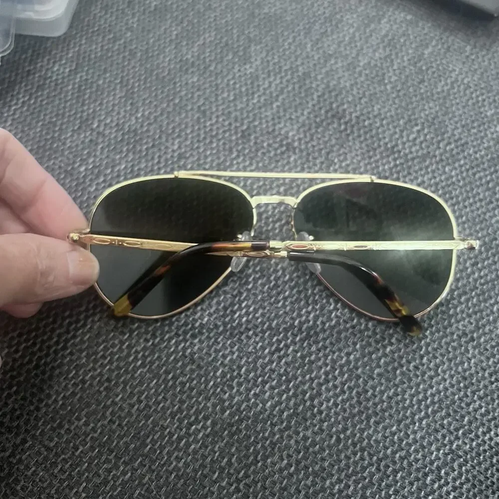 Ray-Ban RB 3625 New Aviator Sunglasses Mens 58-14 Gold Green Tinted 9196/31